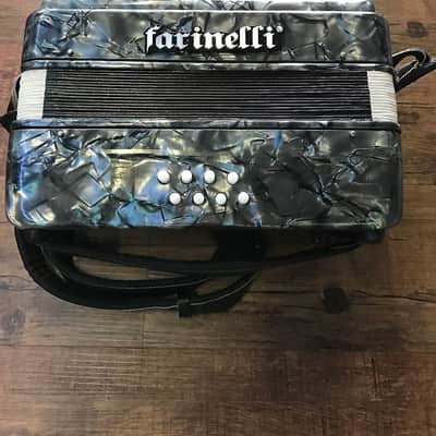FARINELLI ACCORDION 22 KEY/8 BASS GRAY PEARL W/CASE image 1
