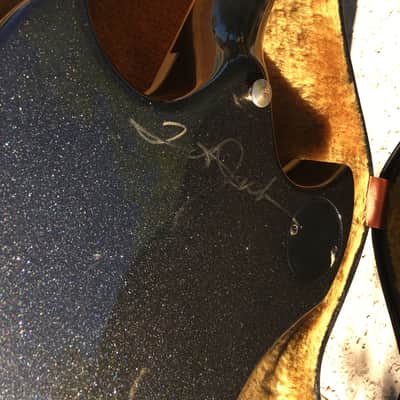 Yamaha SBG3000 SG 3000 Signed by Tito Jackson 1984 Black Sparkle Celebrity Owned image 8