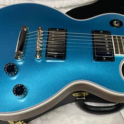 NEW! Gibson Les Paul Custom Axcess - One Of A Kind - ABSOLUTELY KILLER Flame Underneath Ice Blue Sparkle Finish! Only 7.5 lbs - Stinger Headstock - Authorized Dealer - G07381 image 4