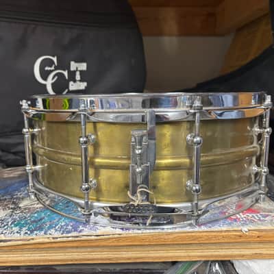 Ludwig 1930s heavy brass, black beauty shell snare drum image 2