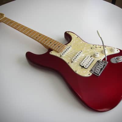 Fender American Lone Star Stratocaster HSS CAR Pearloid Guard HSS Seymour Duncan Pearly Gates Texas Specials OHSC Circa-1999-Candy Apple Red image 2