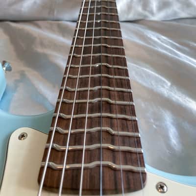 True Temperament Fender Stratocaster Sonic Blue & Gold Custom Guitar image 4