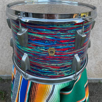 Ludwig No. 944 Classic 9x13" Rack Tom with Keystone Badge 1968 - Psychedelic Red image 1