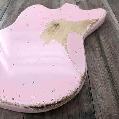 FRANCHIN Neptune guitar body Relic Aged Shell Pink 100% Nitro Lacquer Basswood Offset Jazzmaster Style Made in Italy - Stock piece #23580926 image 12