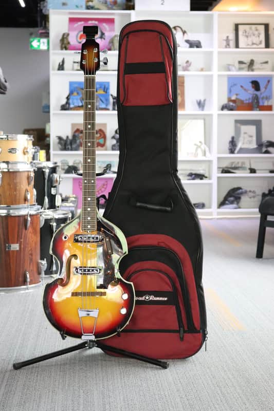 1960's Royal Violin Bass Sunburst Electric Bass Guitar - w/ Gig Bag image 1