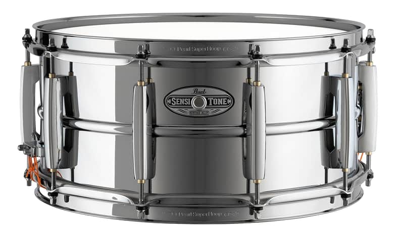Pearl 14"x6.5" SensiTone Heritage Alloy Chrome-over-Steel Snare Drum with Beaded Shell, 2.3mm Triple-Flanged Hoops, and 10 arched CL Lugs image 1