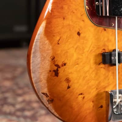 Fender Custom Shop Artisan Maple Burl Relic Jazz Bass - Honey Burst with Hardshell Case image 13