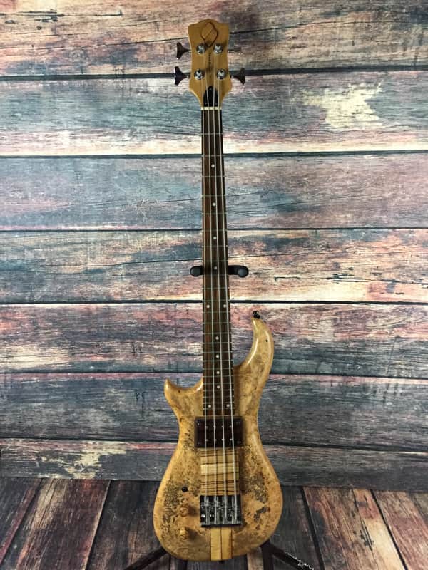 Used Custom Made Left Handed Behold the Lion Short Scale Electric Bass with Bag image 1