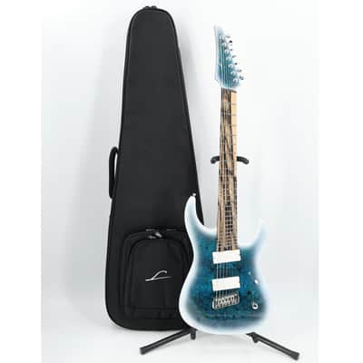 Legator Ninja N7FOD 7-String Multiscale Guitar w/ Fishman Pickups - Gloss Buckeye Arctic Blue image 7