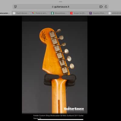 Fender 1958 Stratocaster Relic Time Machine 2011 - Chocolate 3Color Sunburst image 3