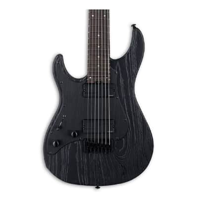 ESP LTD SN-1007 Baritone HT Left Handed Electric Guitar - Black Blast - B-Stock image 1