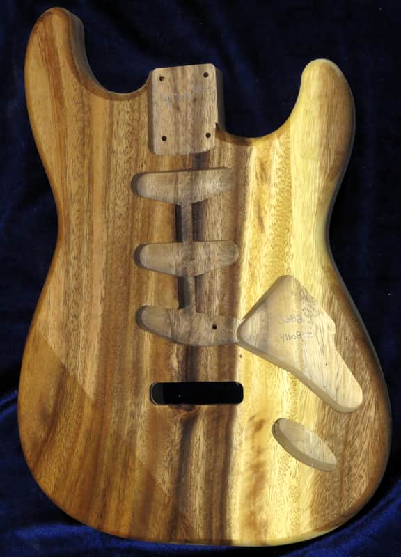 2 Piece Acacia Koa Strat Style body - 4lbs 8oz #3682  *IMPORT CHARGES INCLUDED image 1