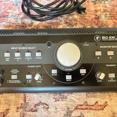 Mackie Big knob studio monitor controller w/ Berhinger Berhitone C50a full range active referenced monitor and Presonus Faderport Daw controller image 5