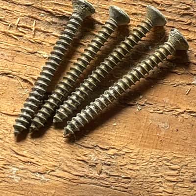 Relic Neck Plate Mounting Screws (4) - Genuine Aged Vintage for Stratocaster / Telecaster - Genuire Vintage Relic image 2