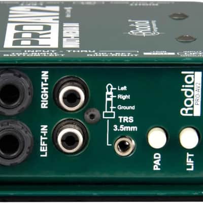 Radial Engineering ProAV2 Stereo Passive Multimedia Direct Box Bundle w/Pig Hog Mic Cable and Liquid Audio Polishing Cloth image 3