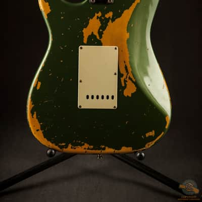 Fender Custom Olive Green Stratocaster Nitro Relic 1995 | Reverb