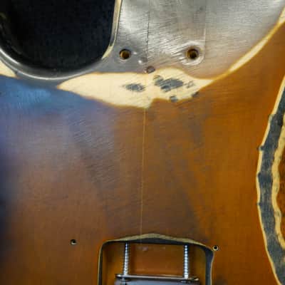 ESP/Japan GL-56 George Lynch Alder Guitar Body - Distressed Two-Tone Burst image 10