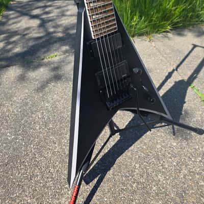 New Jackson King V KVX7 7 String 2025-2026 - Satin Black/Gray Bevels image 2