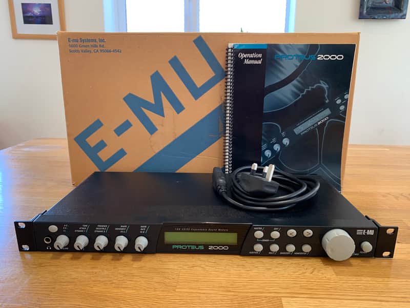 E-MU Systems Proteus 2000 Rackmount 128-Voice Sampler Module 1999 - Black image 1