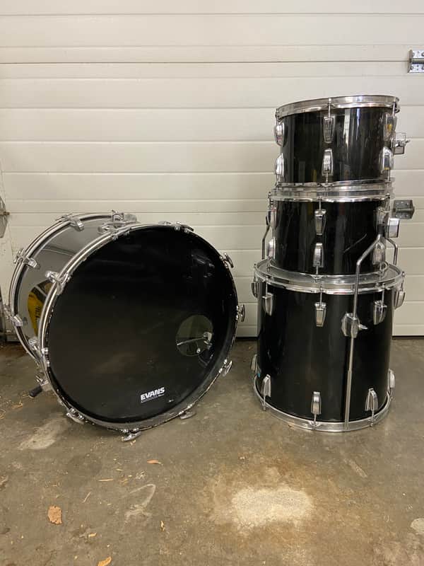 1970s Ludwig Vistalite Black Smoke Kit 12/13/16/22" image 1