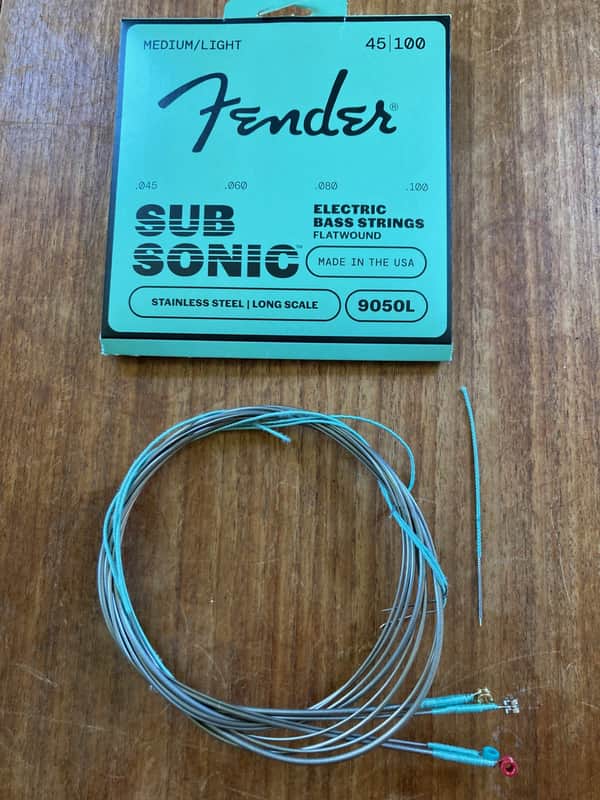 Fender 9050L Stainless Steel Flatwound Electric Bass Strings (45-100) image 1