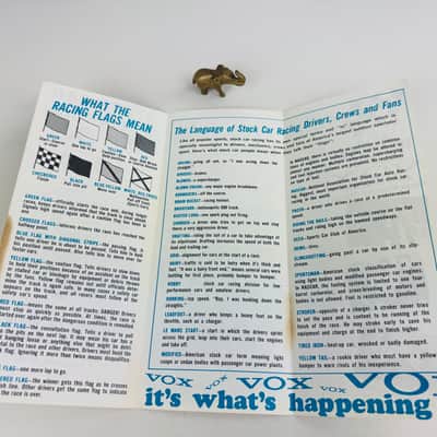 Vox "Fireball 500" Stock Car Jargon Foldout 1966 image 4