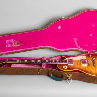 Gibson  Les Paul Standard Solid Body Electric Guitar (1959), ser. #9-1854, original brown hard shell case. image 11