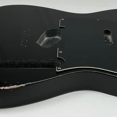 4lbs 10oz BloomDoom Nitro Lacquer Aged Relic Black T-Style Vintage Guitar Body image 4