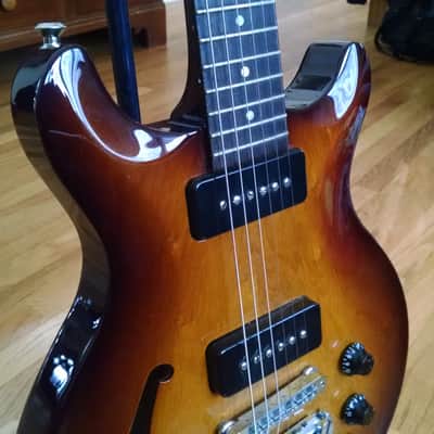 Hamer Artist Korina P90 Semi-Hollow Electric Guitar JazzBurst image 7