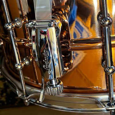 Mint Ludwig LC662T Copper Phonic 6.5x14" 10-Lug Snare Drum with Tube Lugs - Polished Copper image 3