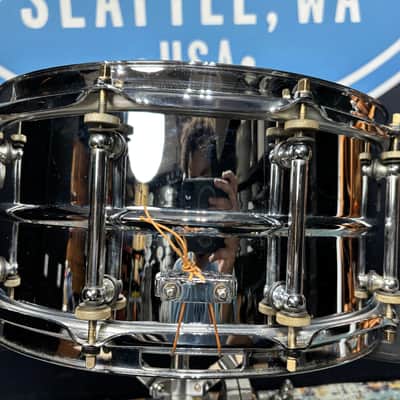 Pearl -Ian Paice  6.5x14" Signature Series Snare Drum 1995–2002 Chrome Over Brass image 4