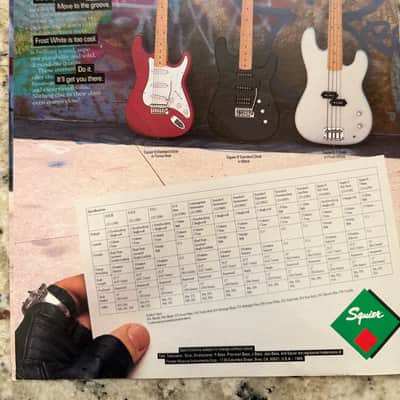 Squier Catalog Brochure 1989 H.M. Strat stratocaster telecaster contemporary jazz precision bass II image 4