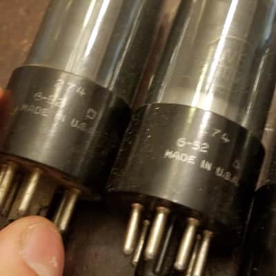 RCA Pair (2) 6V6GT/G Beam Power AT1000 TESTED Vacuum Tube greyglass WWII era 6V6 Audio 1938-1942 image 3