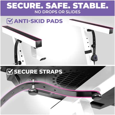 Liquid Stands White Piano Keyboard Stand - X Style Adjustable & Portable Music Stand (White) image 4