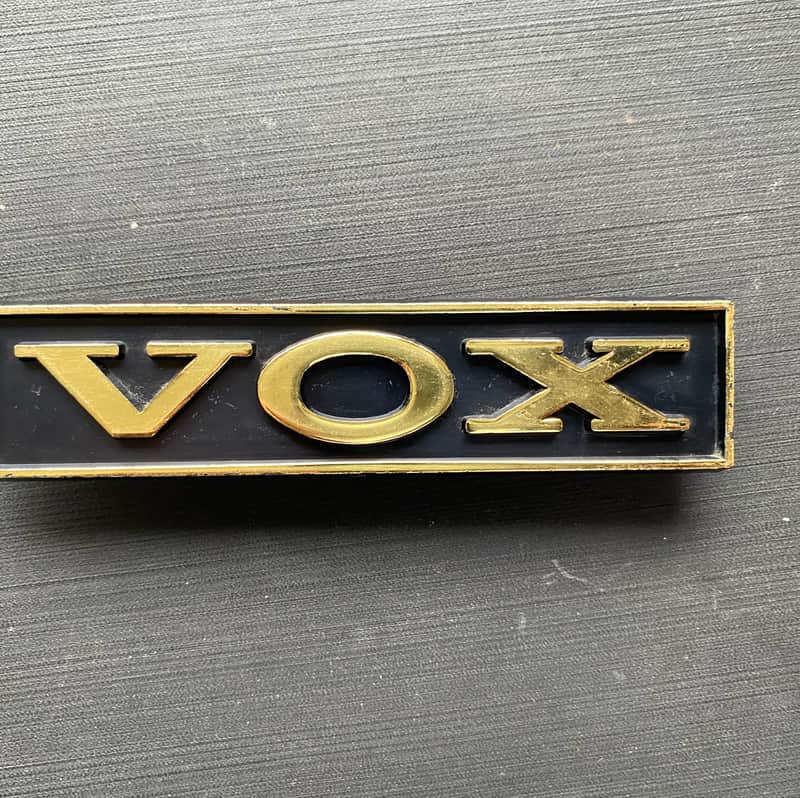 Vox Logo for Royal Guardsman / Scorpion /  Buckingham Super Reverb etc.. 60' 70's - Black & Gold image 1