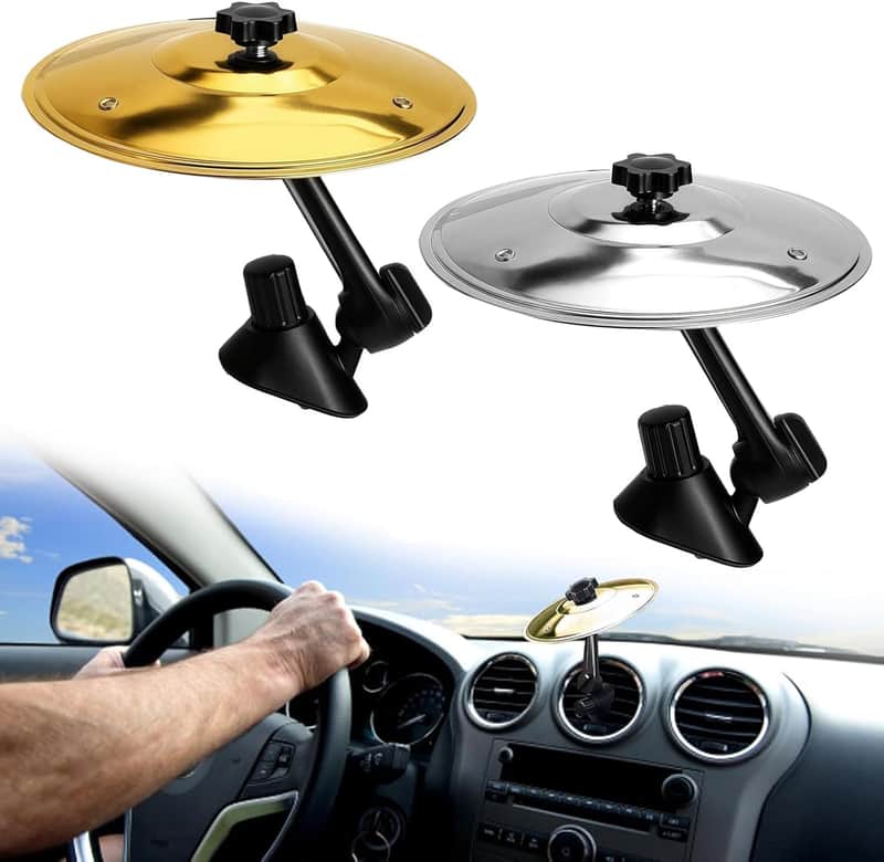 Car Cymbal Air Vent Crash Dash Board Cymbal Drum Symbol Dashboard Drums Mini Mount Drumming Music Mounted Tiny Clip Attachment Set Attaches Small Stand Splash Instrument Drumset Kit image 1