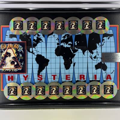 HUGE Def Leppard Hysteria World Map Award Presented To Steve Clark Gibson Guitars 15M Copies image 2