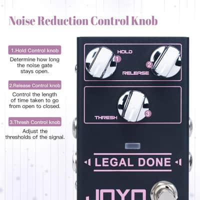 Joyo R-23 LEGAL DONE Noise Gate Pedal Noise Suppressor Guitar Pedal Noise Killer and Reduction Hum for Electric Guitar 4 Cable Method image 2