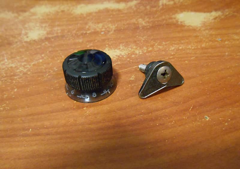 Vintage Ibanez Roadstar II Parts. (1) Speed Knob & (1) Strap Button. Japan. Made in Japan. image 1