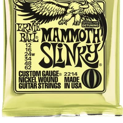 Ernie Ball 2214 Slinky Nickel Wound Electric Guitar Strings - .012-.062 Mammoth Slinky image 1