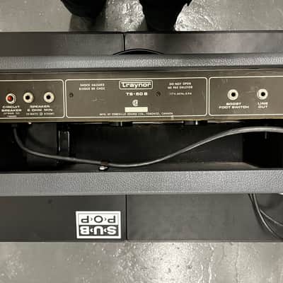 Traynor TS-50B 50-Watt Solid State Guitar / Bass Amp Head 1970s - Black image 3