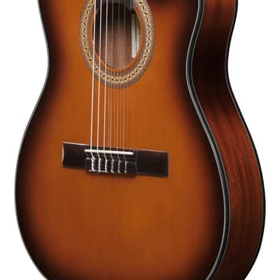 Ibanez GA35TCEVLS Thinline Cutaway Classical Acoustic Guitar in Violin Sunburst High Gloss image 6