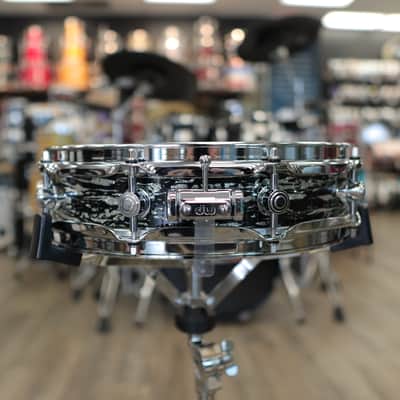 DW Collector's 3.14 x 14" SSC Maple Pi Snare Drum (Black Oyster Glass w/ Chrome Hardware) image 3