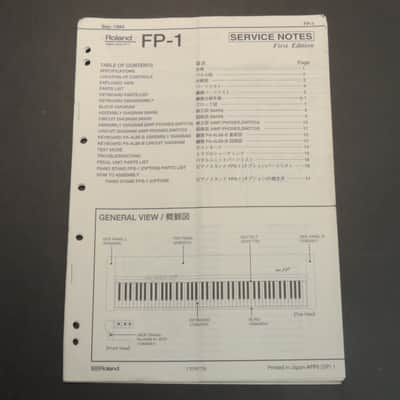 Roland FP-1 Service Notes [Three Wave Music]