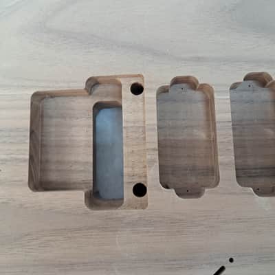 Unfinished Walnut HHH guitar body - for Fender Strat Stratocaster neck Floyd Rose J2186 image 2