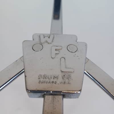 Ludwig WFL Atlas Flat Base Snare Drum Stand#1363 Mickey Mouse Chrome Flush OG50s image 3