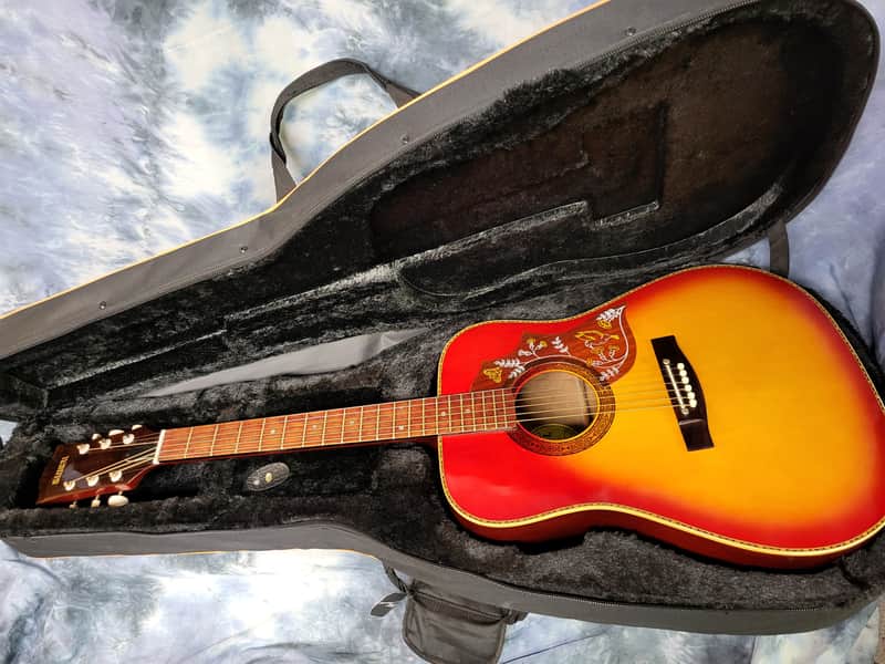 Jumbo Hummingbird 単板　ジャパンビンテージ '70s PG新品 Global Vintage 1970's Global Hummingbird Jumbo Acoustic Redburst