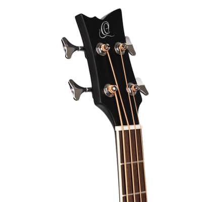 Ortega D7E-SBK-4 Deep Series 7 Spruce Top Mahogany Neck Medium Scale 4-String Acoustic-Electric Bass Guitar image 15