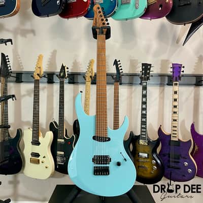 Balaguer Select Series Diablo Retro 27 HT Electric Guitar w/ Bag-Gloss Solid Cerulean Blue image 2