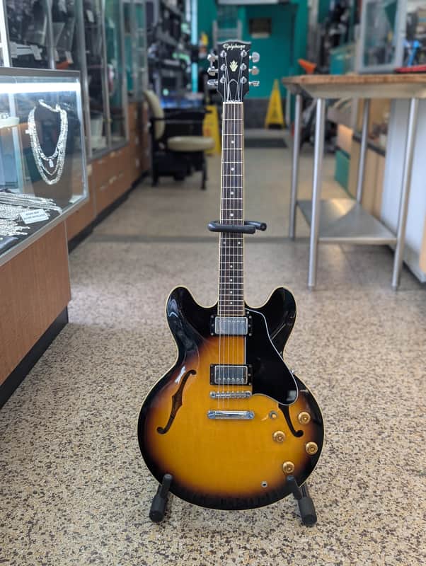 Epiphone Inspired by Gibson ES-335 Vintage Sunburst  Made in Japan image 1